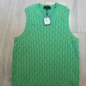 NWT Bobby Jones Collection Green Vest Size M Preppy ~ Colorful!